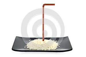 Rice Germ on dish photo