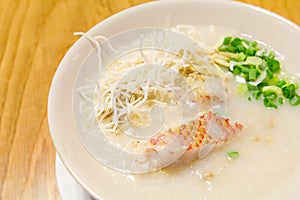 Rice gruel fish