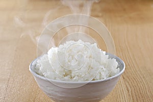 Rice hot freshly cooked