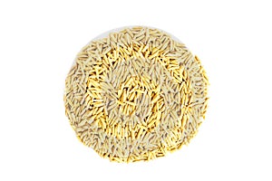 Rice in isolate on white.