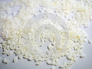 Rice,Isolated on white background,Food material Ingredients