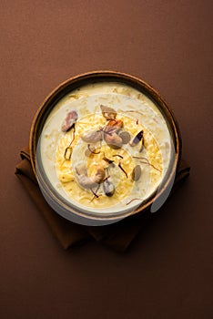 Rice kheer or rice pudding photo