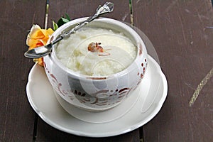 Rice kheer or rice pudding