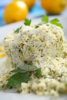 Rice with lemon juice