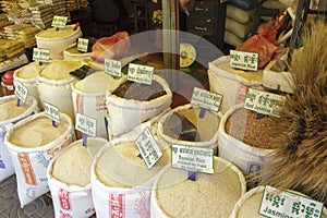 Rice in local market Siem Reap