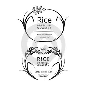 Rice logo or label products