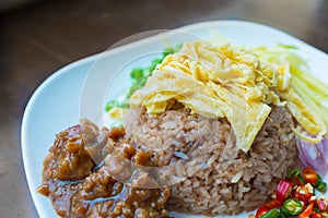 Rice Mixed with Shrimp paste