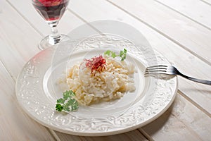 Rice with natural saffron pistil