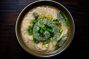Rice noodle soup. Generate Ai