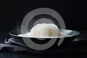 Rice Noodles Aesthetically Beautiful Minimalist Style. Generative AI