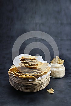 Rice papad or chawal ke papad or Rice puri