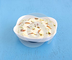 Rice Payasam Indian Sweet Cuisine with Almond and Pistachio