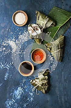 Rice piramidal dumplings photo