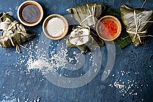 Rice piramidal dumplings photo