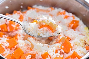 Rice porridge with pumpkin