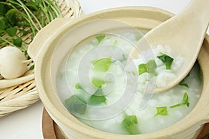 Rice porridge with the seven herbs,Japanese food