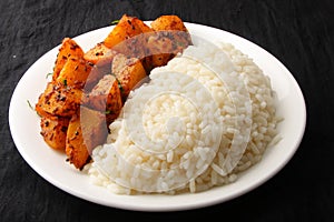 Rice and potato curry