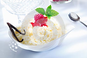 Rice pudding dessert