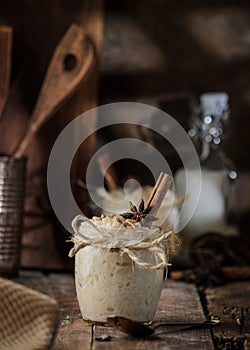 Rice pudding. Traditional Venezuelan sweet