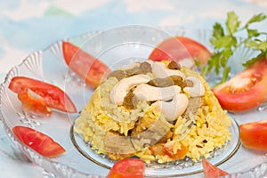 Rice pulau, Indian food, cuisine photo