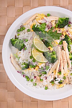 Rice salad with chicken