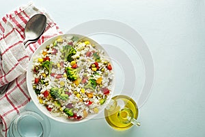 Rice salad with vegetables