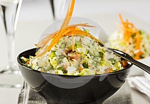 Rice salad with vegetables