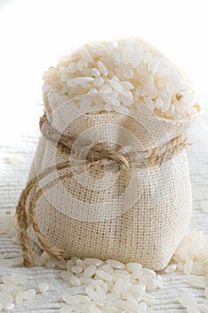 Rice in small sack