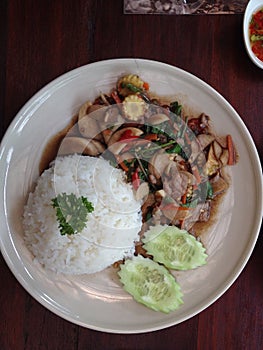 rice with spicy pork