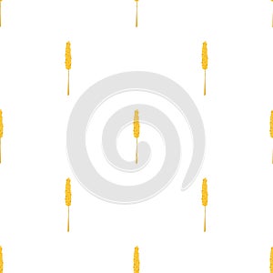 Rice stalk pattern seamless vector