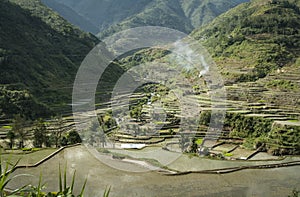 Rice terraces banaue luzon mountains philippines photo
