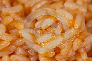 Rice with tomato close up