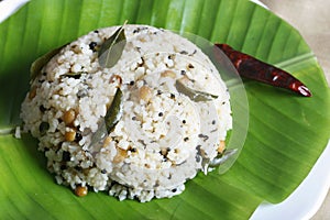 Rice upma is a rice dish from India