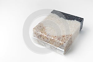 Rice in vacuum bag