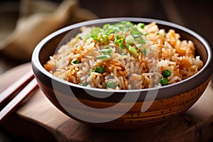 rice vegetable dinner asian healthy fried rice food meal chinese eat. Generative AI.