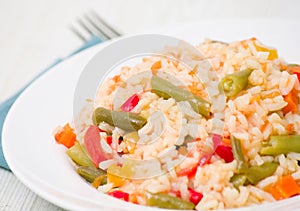 Rice with vegetables