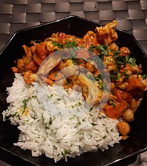 rice with vegetables and mushrooms