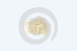 Rice on a white background. Rice cereal