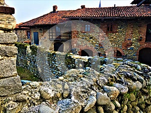 Ricetto di Candelo, splendid medieval walled town, Piedmont region, Italy. History, tourism and fascination photo