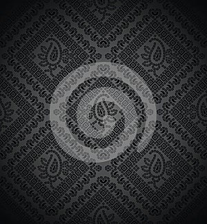 Rich black paisley background