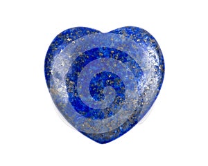 Rich blue lapis lazuli heart cabochon from Afghanistan