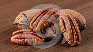 Rich brown color and ridged texture contrast with the smooth