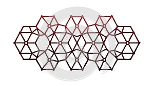 Rich Brown Hexagonal Geometric Pattern, vector design Generative AI