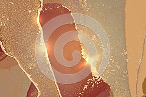 Rich copper and gold marble texture with sparkles