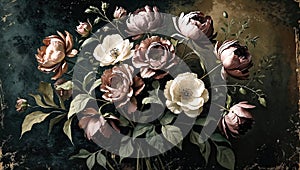 Dark Elegance 3D Botanical Wall