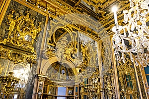 Rich decorated interior of the Bode Museum, Berlin, Germany