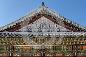Rich decorated pavilion Deoksugung, Palace, Seoul, South Korea