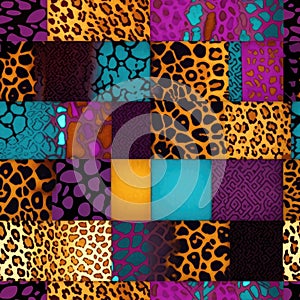 Rich and deep, this quilt pattern celebrates the iconic leopard print, reimagined with an array of vivid colors that pop