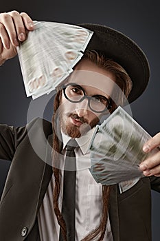 Rich jew with money