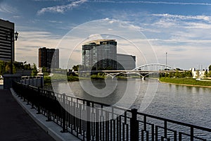 Rich and Main Street Arch Bridge - Scioto River - Columbus, Ohio photo